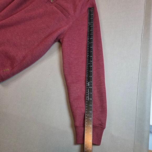 Coleman Sherpa Lined Snap Pullover Sweatshirt Men’s XL Maroon Fleece - Picture 10 of 12